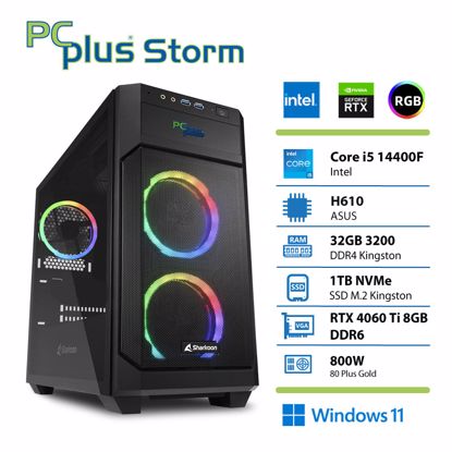 Fotografija izdelka PCPLUS Storm Core i5-14440F 32GB 1TB NVMe SSD RTX 4060Ti 8GB Windows 11 Home gaming