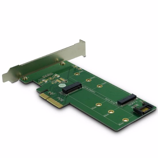 Fotografija izdelka INTER-TECH KT015 M.2 PCIe SSD in M.2 S-ATA NVMe 32Gbit/s adapter