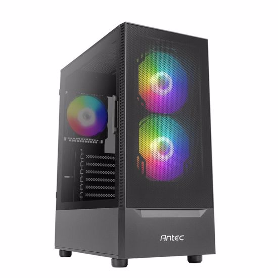 Fotografija izdelka ANTEC NX410 ARGB Mid-Tower ATX okno črno gaming ohišje