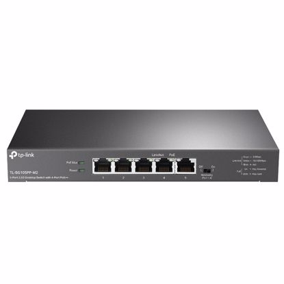 Fotografija izdelka TP-LINK TL-SG105PP 5-port 2.5G Smart 2x SFP 4x PoE+ 53W mrežno stikalo-switch