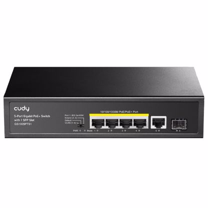 Fotografija izdelka CUDY GS1005PTS1 5-Port Gigabit 4xPoE+ 120W 1xSFP mrežno stikalo-switch