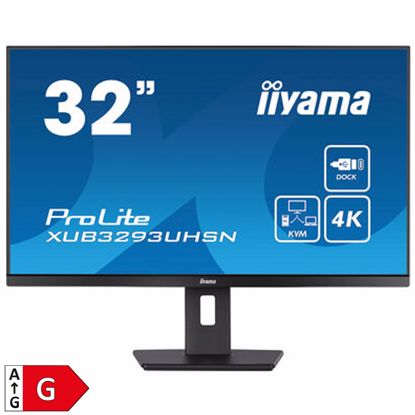 Fotografija izdelka IIYAMA ProLite XUB3293UHSN-B5 80cm (31,5") UHD 4K IPS HDMI/DP/USB-C dock KVM zvočniki monitor