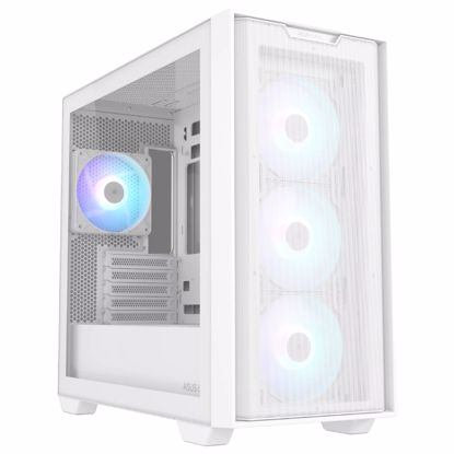 Fotografija izdelka ASUS A21 PLUS RGB micro-ATX okno BTF belo ohišje