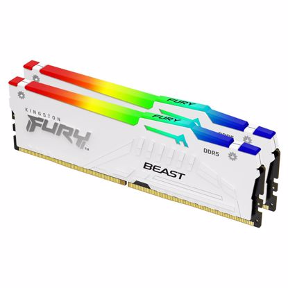 Fotografija izdelka KINGSTON FURY Beast White RGB 32GB (2x16GB) 6000MT/s DDR5 CL30 KF560C30BWEAK2-32 ram pomnilnik