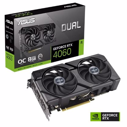 Fotografija izdelka ASUS Dual GeForce RTX 4060 EVO OC 8GB GDDR6 (90YV0JC7-M0NA00) grafična kartica