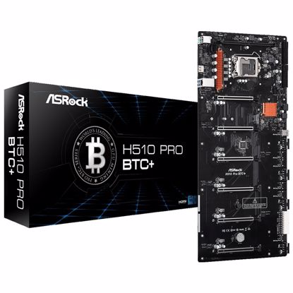 Fotografija izdelka ASROCK H510 Pro BTC+ DDR4 32GB LGA1200 (90-MXBGL0-A0UAYZ) mining ATX osnovna plošča