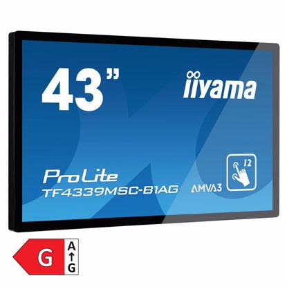 Fotografija izdelka IIYAMA ProLite TF4339MSC-B1AG 108cm (43'') FHD  AMVA3 HDMI/VGA 24/7 PCAP open frame na dotik informacijski / interaktivni monitor