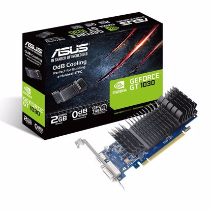 Fotografija izdelka ASUS GeForce GT 1030 2GB GDDR5 silent low profile (GT1030-SL-2G-BRK) grafična kartica